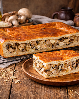Пирог с цыпленком и белыми грибами